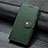 Coque Portefeuille Livre Cuir Etui Clapet T10 pour Oppo F15 Vert