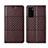 Coque Portefeuille Livre Cuir Etui Clapet T11 pour Huawei Honor V30 Pro 5G Marron