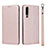 Coque Portefeuille Livre Cuir Etui Clapet T11 pour Huawei P30 Or Rose