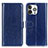 Coque Portefeuille Livre Cuir Etui Clapet T12 pour Apple iPhone 14 Pro Bleu