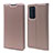 Coque Portefeuille Livre Cuir Etui Clapet T12 pour Huawei P40 Or Rose