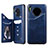 Coque Portefeuille Livre Cuir Etui Clapet T14 pour Huawei Mate 30 5G Bleu