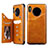 Coque Portefeuille Livre Cuir Etui Clapet T14 pour Huawei Mate 30 Pro Orange