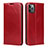 Coque Portefeuille Livre Cuir Etui Clapet T15 pour Apple iPhone 11 Pro Max Rouge