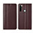 Coque Portefeuille Livre Cuir Etui Clapet T16 pour Xiaomi Redmi Note 8 (2021) Marron