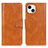 Coque Portefeuille Livre Cuir Etui Clapet T17 pour Apple iPhone 13 Marron