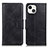 Coque Portefeuille Livre Cuir Etui Clapet T17 pour Apple iPhone 13 Noir