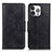 Coque Portefeuille Livre Cuir Etui Clapet T17 pour Apple iPhone 14 Pro Max Noir