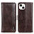 Coque Portefeuille Livre Cuir Etui Clapet T20 pour Apple iPhone 13 Marron