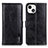 Coque Portefeuille Livre Cuir Etui Clapet T20 pour Apple iPhone 13 Noir