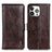 Coque Portefeuille Livre Cuir Etui Clapet T20 pour Apple iPhone 14 Pro Marron