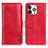 Coque Portefeuille Livre Cuir Etui Clapet T20 pour Apple iPhone 14 Pro Rouge