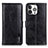 Coque Portefeuille Livre Cuir Etui Clapet T20 pour Apple iPhone 15 Pro Max Noir