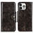 Coque Portefeuille Livre Cuir Etui Clapet T21 pour Apple iPhone 14 Pro Max Marron