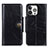 Coque Portefeuille Livre Cuir Etui Clapet T21 pour Apple iPhone 14 Pro Max Noir