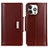 Coque Portefeuille Livre Cuir Etui Clapet T22 pour Apple iPhone 14 Pro Marron