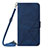 Coque Portefeuille Livre Cuir Etui Clapet Y01B pour Apple iPhone 13 Pro Bleu