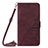 Coque Portefeuille Livre Cuir Etui Clapet Y01B pour Apple iPhone 14 Pro Vin Rouge