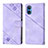 Coque Portefeuille Livre Cuir Etui Clapet Y01B pour Huawei Honor X7 Violet