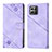 Coque Portefeuille Livre Cuir Etui Clapet Y01B pour Huawei Honor X8 4G Violet