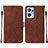 Coque Portefeuille Livre Cuir Etui Clapet Y01B pour OnePlus Nord CE 2 5G Marron