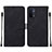 Coque Portefeuille Livre Cuir Etui Clapet Y01B pour OnePlus Nord N200 5G Noir