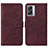 Coque Portefeuille Livre Cuir Etui Clapet Y01B pour OnePlus Nord N300 5G Vin Rouge