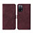 Coque Portefeuille Livre Cuir Etui Clapet Y01B pour Oppo A53s 5G Vin Rouge