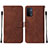 Coque Portefeuille Livre Cuir Etui Clapet Y01B pour Oppo A54 5G Marron