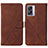 Coque Portefeuille Livre Cuir Etui Clapet Y01B pour Oppo A57 5G Marron