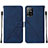 Coque Portefeuille Livre Cuir Etui Clapet Y01B pour Oppo A94 5G Bleu