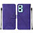 Coque Portefeuille Livre Cuir Etui Clapet Y01B pour Oppo A96 4G Violet