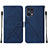 Coque Portefeuille Livre Cuir Etui Clapet Y01B pour Oppo Find X5 Pro 5G Bleu