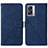 Coque Portefeuille Livre Cuir Etui Clapet Y01B pour Oppo K10 5G India Bleu