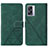 Coque Portefeuille Livre Cuir Etui Clapet Y01B pour Oppo K10 5G India Vert