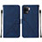 Coque Portefeuille Livre Cuir Etui Clapet Y01B pour Oppo Reno5 Lite Bleu