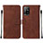 Coque Portefeuille Livre Cuir Etui Clapet Y01B pour Oppo Reno5 Z 5G Marron