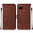 Coque Portefeuille Livre Cuir Etui Clapet Y01B pour Realme 7i RMX2193 Marron