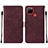 Coque Portefeuille Livre Cuir Etui Clapet Y01B pour Realme 7i RMX2193 Rouge