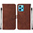 Coque Portefeuille Livre Cuir Etui Clapet Y01B pour Realme 9 4G Marron