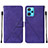 Coque Portefeuille Livre Cuir Etui Clapet Y01B pour Realme 9 4G Violet