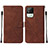 Coque Portefeuille Livre Cuir Etui Clapet Y01B pour Realme C11 (2021) Marron