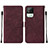 Coque Portefeuille Livre Cuir Etui Clapet Y01B pour Realme C20 Rouge