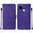 Coque Portefeuille Livre Cuir Etui Clapet Y01B pour Realme C25Y India Violet