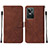 Coque Portefeuille Livre Cuir Etui Clapet Y01B pour Realme GT Neo3 5G Marron