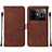 Coque Portefeuille Livre Cuir Etui Clapet Y01B pour Realme GT Neo6 5G Marron