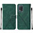 Coque Portefeuille Livre Cuir Etui Clapet Y01B pour Realme Narzo 30 5G Vert