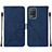 Coque Portefeuille Livre Cuir Etui Clapet Y01B pour Realme Q3 5G Bleu