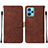 Coque Portefeuille Livre Cuir Etui Clapet Y01B pour Realme Q5 5G Marron