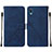 Coque Portefeuille Livre Cuir Etui Clapet Y01B pour Samsung Galaxy A02 Bleu